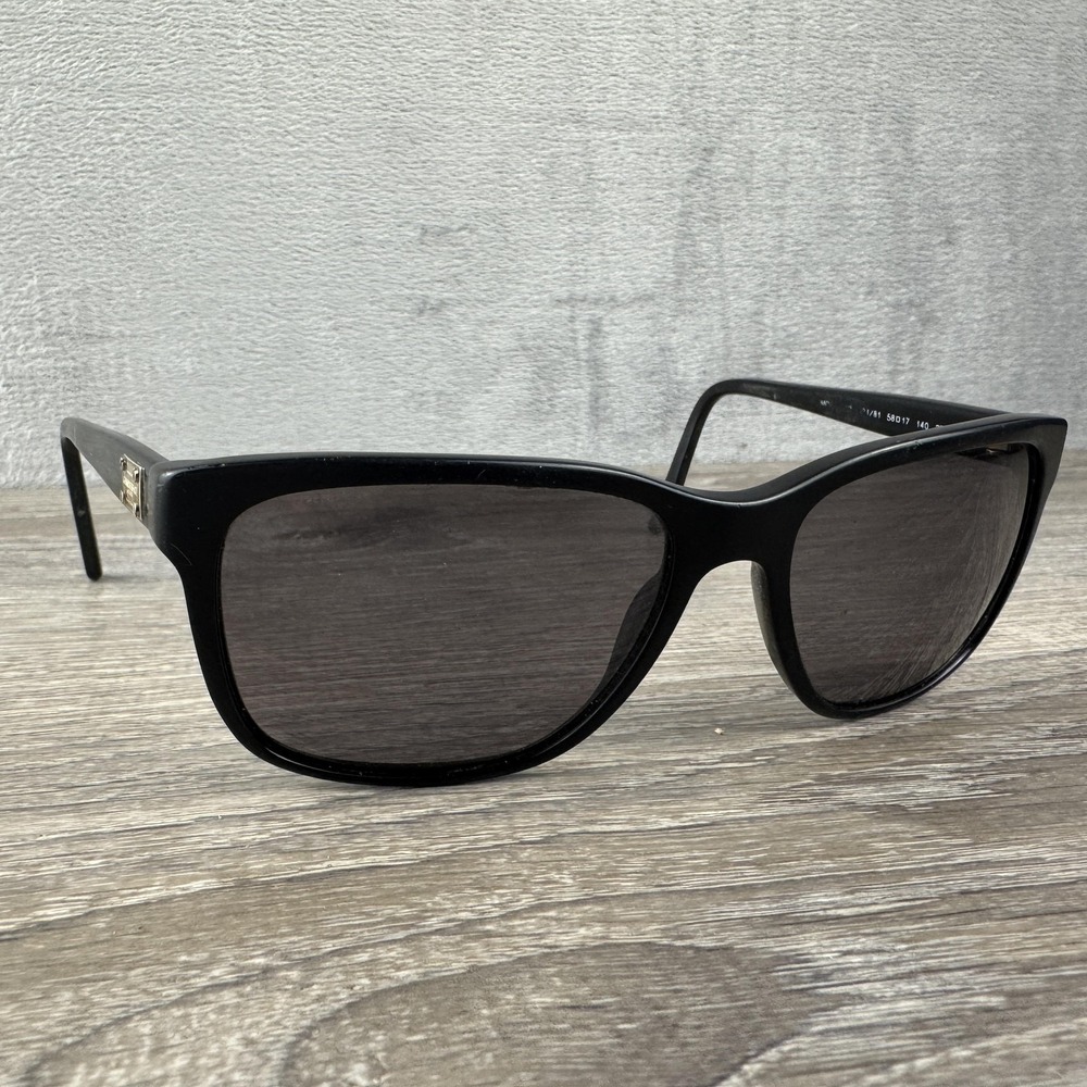 Versace Sunglasses 58-17-140 Black Gray Polarized Square Plastic Italy VE4249